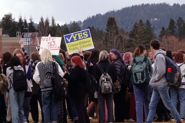 Levy protesters